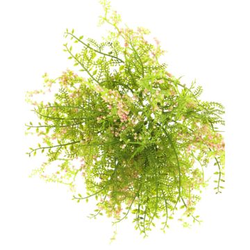 Konstgjord kvinnorormbunke TIANZHI med skenbär, stödpinne, grön-rosa, 30cm