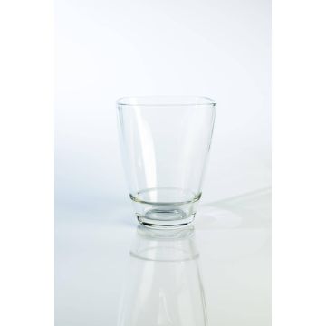 Fyrkantig glasvas YULE, klar, 13,5x13,5x17cm