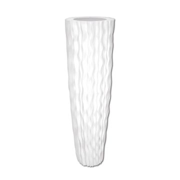 Designad kruka YUNA, vit, 143,5cm, Ø44cm