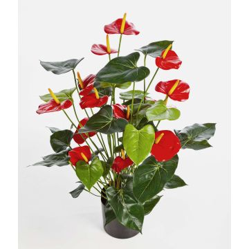 Konstblomma Anthurium LEVANA, röd, 80cm, 8x10cm