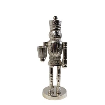 Nötknäppare, dekorationsfigur RUNAR, silver, 11,5x11x30cm Nötknäppare, dekorationsfigur RUNAR, silver, 11,5x11x30cm