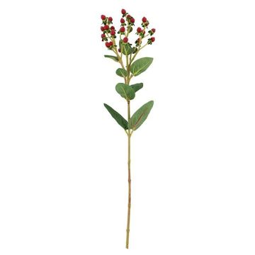 Konstgjord kvist av johannesört TAVIRA med frukter, röd, 65cm
