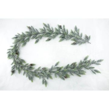 Dekorativ girland av gran NAGORI med kottar, frostad, 190cm, Ø15cm Dekorativ girland av gran NAGORI med kottar, frostad, 190cm, Ø15cm