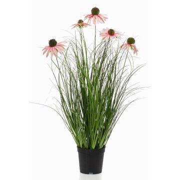 Konstgräs solhatt SHALLA med blommor, rosa, 60cm Konstgräs solhatt SHALLA med blommor, rosa, 60cm