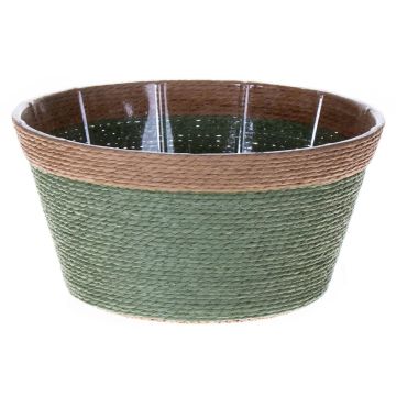 Blomkorg NERIONKO, grön-beige, 10cm, Ø19cm Blomkorg NERIONKO, grön-beige, 10cm, Ø19cm