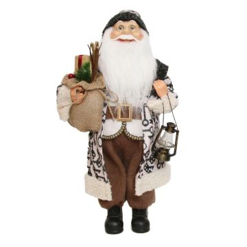 Jultomtefigur ARNDOR, presentsäck, lykta, beige-brun, 23x14x45cm Jultomtefigur ARNDOR, presentsäck, lykta, beige-brun, 23x14x45cm