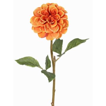Konstblomma, dahlia BREDANA, orange, 60cm, Ø11cm