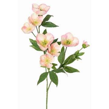 Konstgjord julrosgren ANYALA, rosa-vit, 60cm, Ø5-6cm