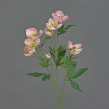 Konstgjord julrosgren ANYALA, rosa-vit, 60cm, Ø5-6cm Konstgjord julrosgren ANYALA, rosa-vit, 60cm, Ø5-6cm