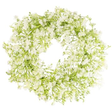 Dekorativ krans av slöjblomma GERSAN, vit, Ø30cm Dekorativ krans av slöjblomma GERSAN, vit, Ø30cm
