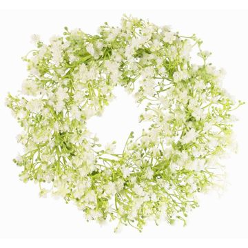 Dekorativ krans av slöjblomma GERSAN, vit, Ø30cm Dekorativ krans av slöjblomma GERSAN, vit, Ø30cm