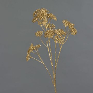 Dekorativ kvist med rölleka ORTEGA, guld, 75cm, Ø7-13cm Dekorativ kvist med rölleka ORTEGA, guld, 75cm, Ø7-13cm
