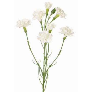 Konstgjord blomkvist, nejlika PIARA, vit, 60cm, Ø3-5cm Konstgjord blomkvist, nejlika PIARA, vit, 60cm, Ø3-5cm