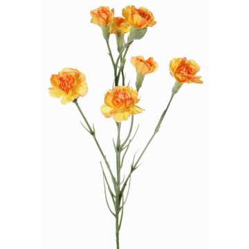 Konstgjord blomkvist, nejlika PIARA, orange-gul, 60cm, Ø3-5cm Konstgjord blomkvist, nejlika PIARA, orange-gul, 60cm, Ø3-5cm