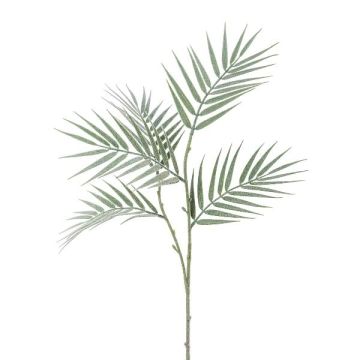 Dekorativ kvist guldfruktpalm MELTOR, frusen, vit-grön, 80cm