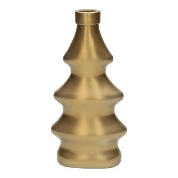 Dekorationsflaska med granmotiv BORLA, glas, mat guld, 10x5,6x20cm Dekorationsflaska med granmotiv BORLA, glas, mat guld, 10x5,6x20cm