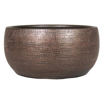 Blomskål AGAPE, keramik, med ådring, koppar, 15cm, Ø33cm Blomskål AGAPE, keramik, med ådring, koppar, 15cm, Ø33cm