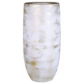 Vase AETIOS, keramik, färgövergång, vit-guld, 45cm, Ø20cm