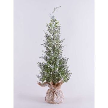 Konstgjord ceder ANGARA i jutesäck, snötäckt, grön-vit, 70cm Konstgjord ceder ANGARA i jutesäck, snötäckt, grön-vit, 70cm