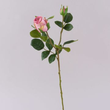 Konstgjord ros RENESMEE, rosa, 45cm, Ø6cm