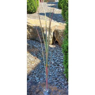 Konstgjort pampasgräs SINDRINA på stickpinne, grön-cerise, 115cm
