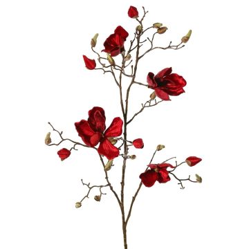 Konstgjord sammetmagnoliagren JACKA, röd, 105cm