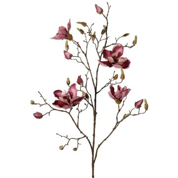 Konstgjord sammetmagnoliagren JACKA, gammaldagsrosa, antikrosa, 105cm