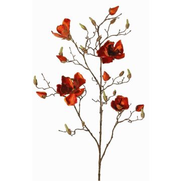 Konstgjord sammetmagnoliagren JACKA, mörkorange, 105cm Konstgjord sammetmagnoliagren JACKA, mörkorange, 105cm