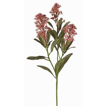Konstgjord skimmia-gren LAUSANA med blommor, mauve, 65cm, Ø7cm
