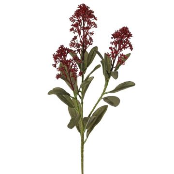 Konstgjord skimmie-gren LAUSANA med blommor, vinröd, 65cm, Ø7cm Konstgjord skimmie-gren LAUSANA med blommor, vinröd, 65cm, Ø7cm