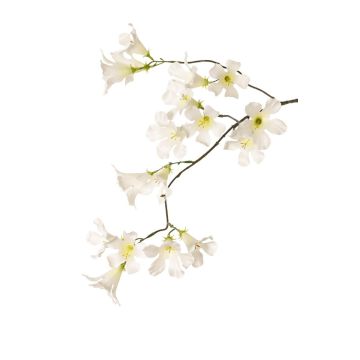 Konstgjord blomkvist av jasmintrumpet AURINA, vit, 90cm Konstgjord blomkvist av jasmintrumpet AURINA, vit, 90cm