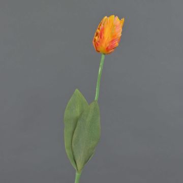 Konstblomma papegojatulpan UAKARI, orange-gul, 65cm, Ø6cm