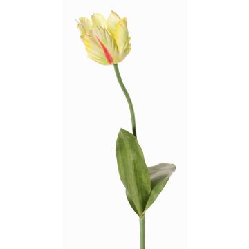 Konstblomma papegojatulpan UAKARI, gul-grön-cerise, 65cm, Ø6cm