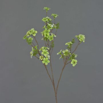 Konstgjord tebusk ZEWENGA med blommor, ljusgrön, 85cm, Ø2,5-3cm