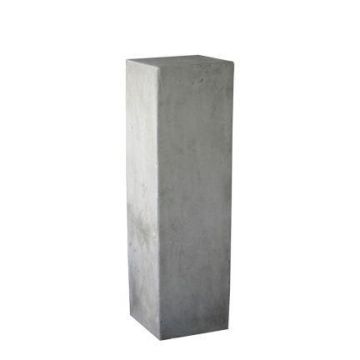 Fyrkantig blomsterstatue LUNAKA av cement, grå, 29x29x60cm