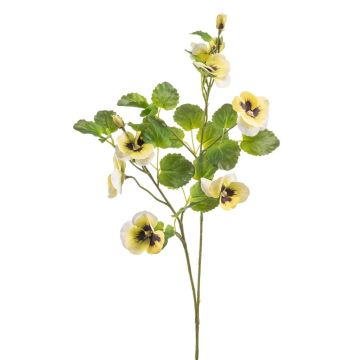 Dekorativ kvist med penséer EMOTI, gul-vit, 85cm Dekorativ kvist med penséer EMOTI, gul-vit, 85cm