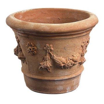 Terrakotta-blomkruka VONDAR med motiv, handgjord, 43cm, Ø60cm Terrakotta-blomkruka VONDAR med motiv, handgjord, 43cm, Ø60cm
