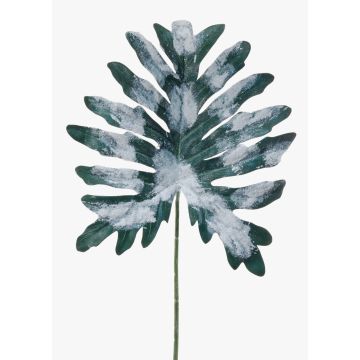 Konstgjorda blad, Philodendron Selloum ELUANA, frostiga, grön-vita, 75cm Konstgjorda blad, Philodendron Selloum ELUANA, frostiga, grön-vita, 75cm