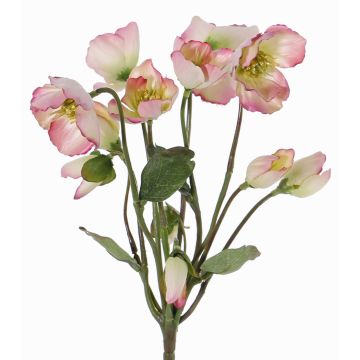 Konstgjord julros HALLA på stativ, rosa, 30cm, Ø7cm