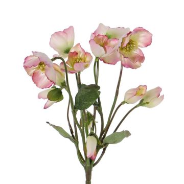 Konstgjord julros HALLA på stativ, rosa, 30cm, Ø7cm