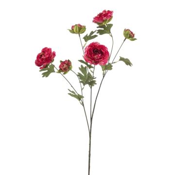 Konstgjord gren med ranunkel DAVELLA, cerise, 80cm Konstgjord gren med ranunkel DAVELLA, cerise, 80cm