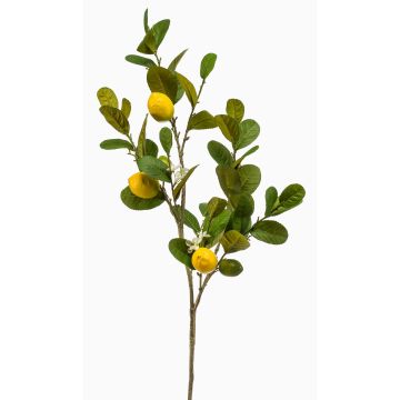 Konstgjord citrongren DUNKAN med frukter, blommor, gul, 95cm