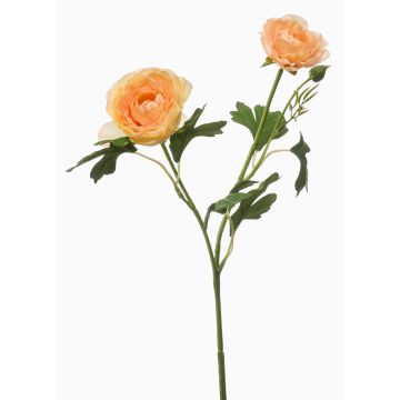 Dekorativ gren med ranunkler, blomgren FLORANCE, persika, 45cm