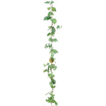 Dekorativ girland med pumpa AINEMINE och frukter, grön-gul, 180cm