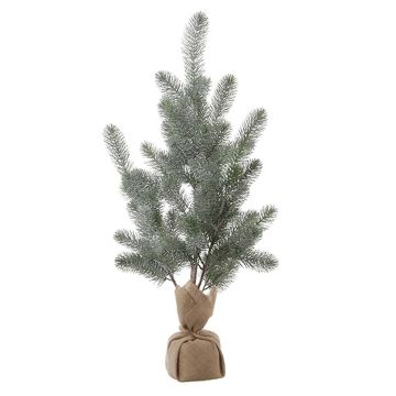 Konstgjord gran DARIMA i jutesäck, frusen, 95cm