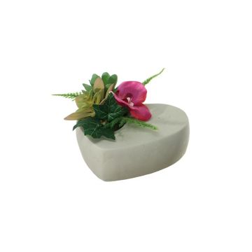 Konstgjord blomsterarrangemang med Phalaenopsis-orkidé, Echeveria ARNORA, dekorativ kruka, cerise-grön, 9cm, Ø15cm Konstgjord blomsterarrangemang med Phalaenopsis-orkidé, Echeveria ARNORA, dekorativ kruka, cerise-grön, 9cm, Ø15cm
