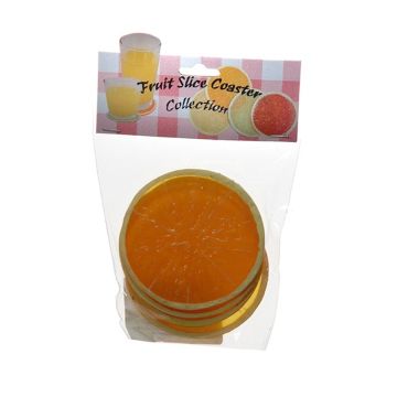 Dekorationsfrukt apelsinskivor ANDOU, 4 st, orange, Ø7cm