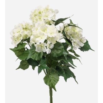Konstgjord hortensia DORJA på stativ, vit-grön, 40cm