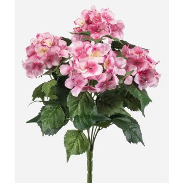 Konstgjord hortensia DORJA på stödpinne, rosa, 40cm