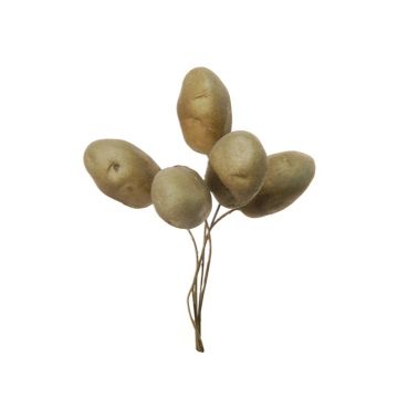 Dekorationsgrönsak potatis THAO med tråd, 6 st, brun, 3,5cm, Ø2,5cm Dekorationsgrönsak potatis THAO med tråd, 6 st, brun, 3,5cm, Ø2,5cm